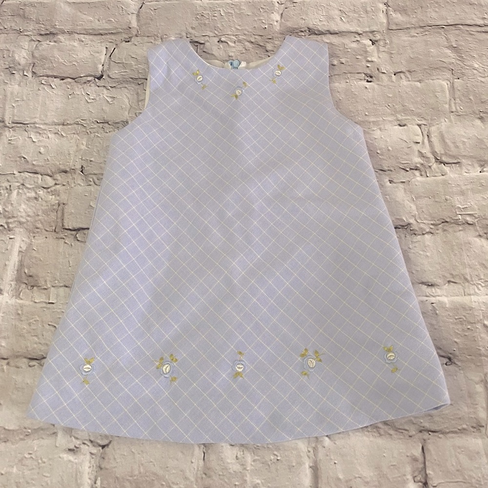 Luli & Me Embroidered Floral Lavender Springtime Sleeveless Dress sz 3T